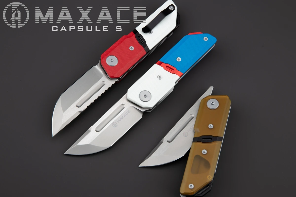 Imagem -02 - Maxace-faca Dobrável ao ar Livre Cápsula ii G10 Handle 10cr15comov Blade Ferramenta de Piquenique Faca de Frutas Novo