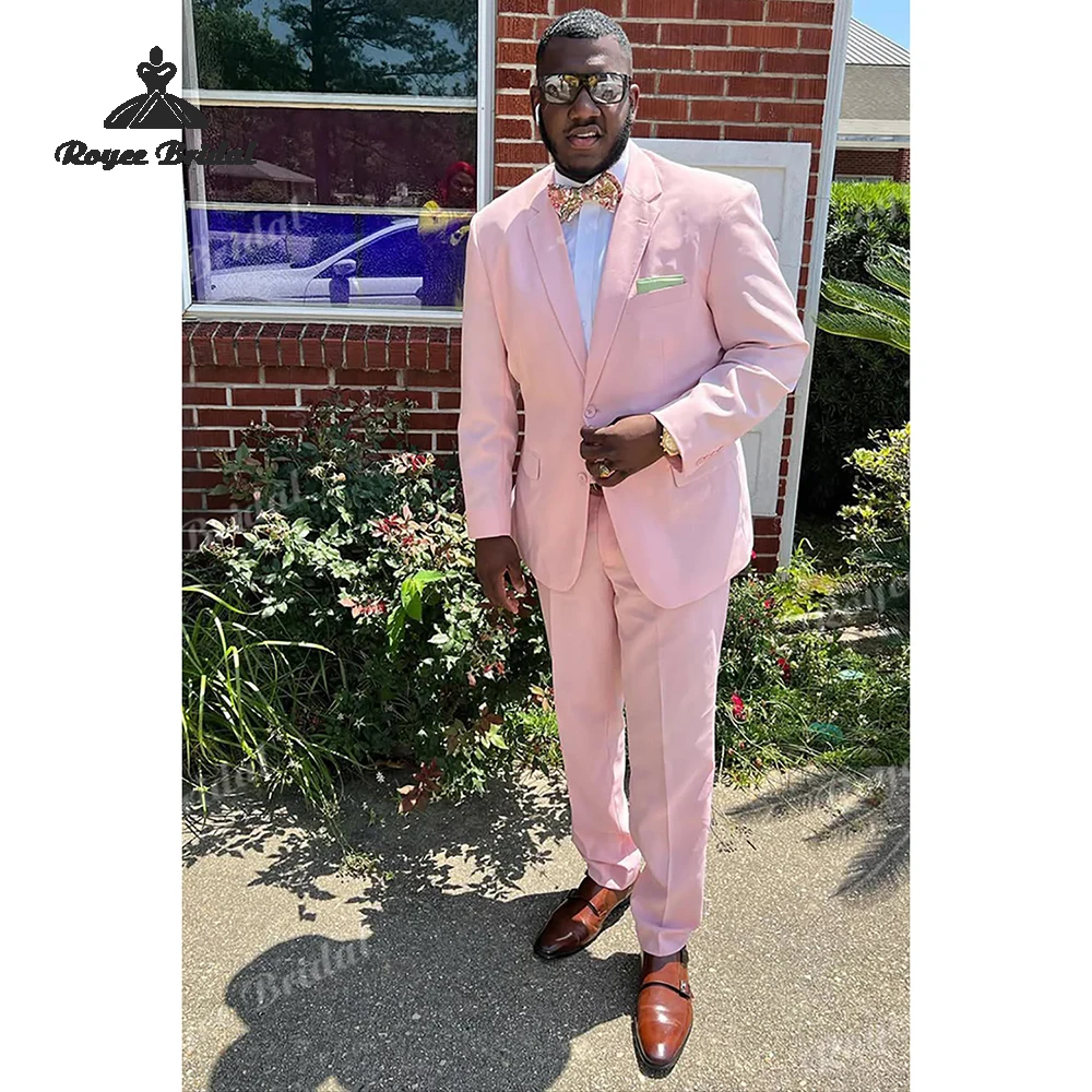 Two Piece Single Breasted Men's Suit Wedding 2026 Notched Lapel Causal Evening Prom Suit Customized trajes para hombre