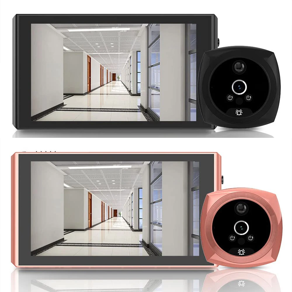 4.3 Inch HD Display Screen Smart Video Door Bell 135° Wide Angle Wireless Doorbell Camera with and Automatic Recording Doorphone