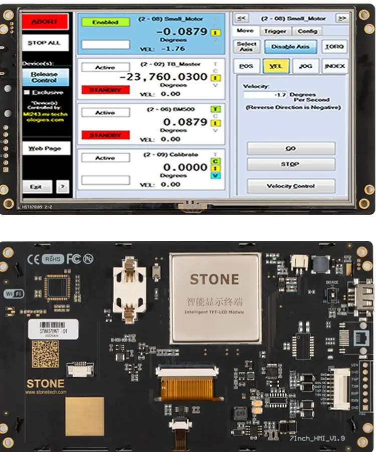 

SCBRHMI Дисплей STWI070WC-11- 7-дюймовый HMI Интеллектуальная резистивная сенсорная панель Плата UART TFT ЖК-модуль Работает с Arduino ESP32