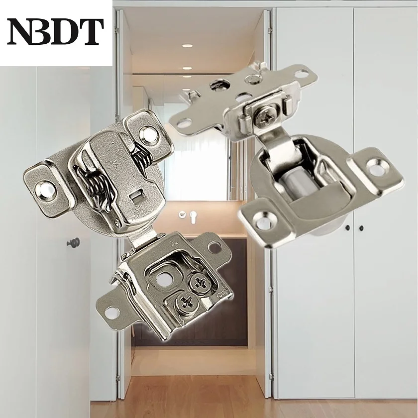 10Pcs Hydraulic Short Arm Cabinet Hinge For Inward Opening Door 3D Adjustment