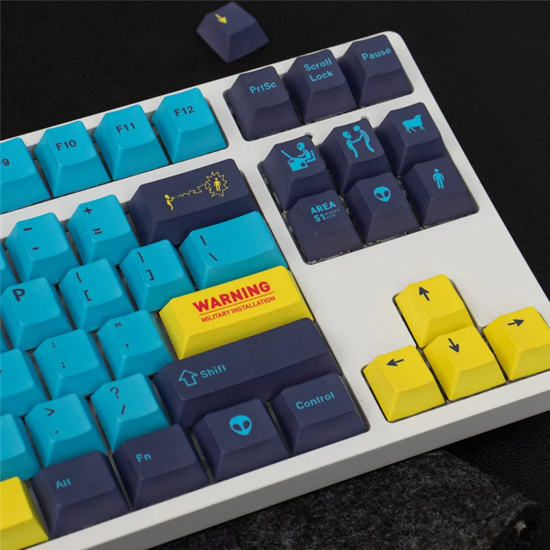 Клавиатура GMK Alien PBT Dye Sub с 130 клавишами и вишневым профилем, механическая клавиатура для MX Switch с 1.75U 2U Shift 6.25U Space Bar