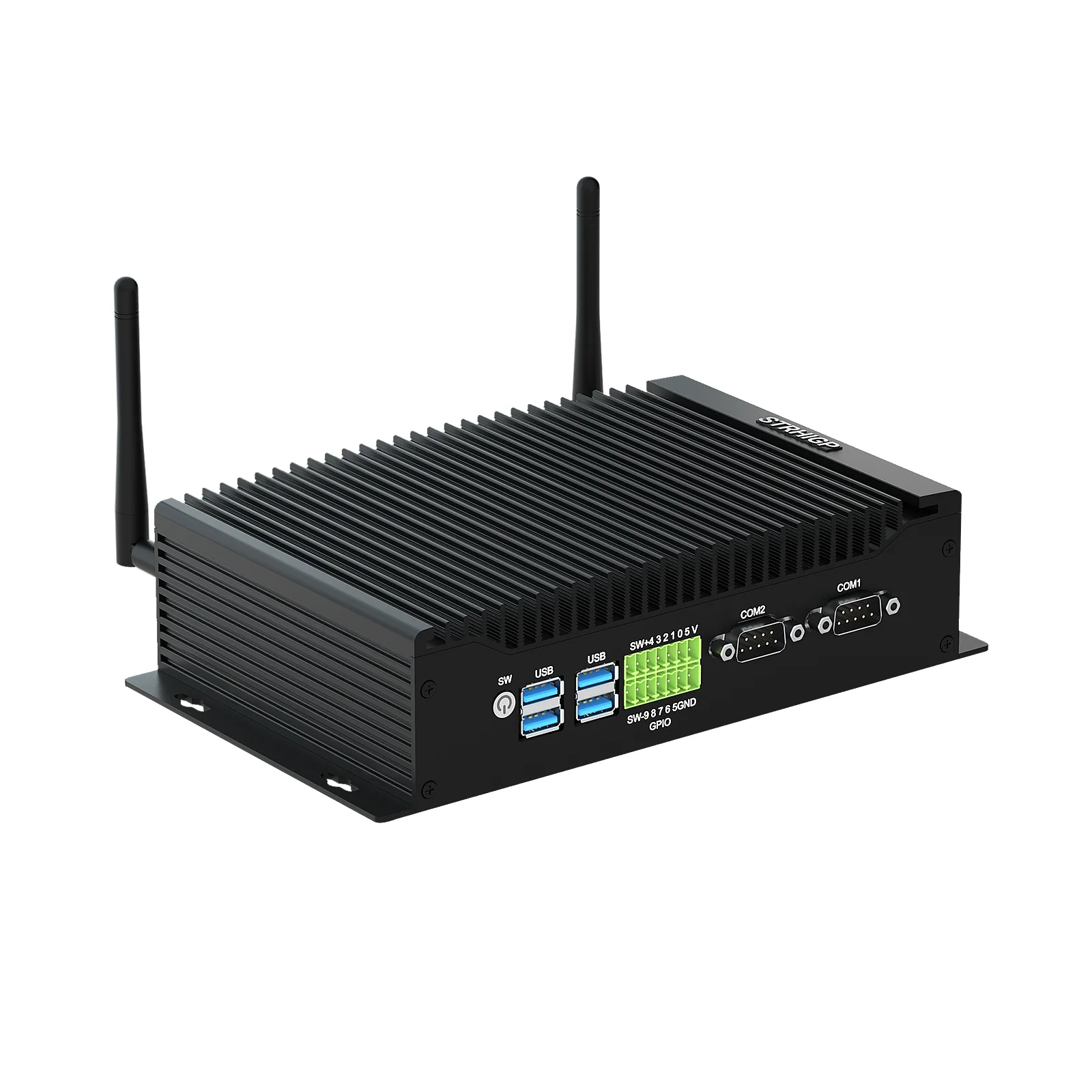 Powerful Fanless Mini PC GPIO HYSTOU H6 Intel Core I7-10510U DDR4 SSD Tripple Display Output 4K HD DP 2xCOM 6xUSB 2xLAN