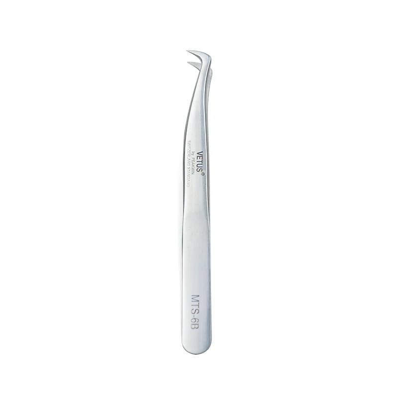 100 % VETUS Original Wimpernpinzette MTS-Serie, neuer Stil, antistatisch, ultrafeine Spitze, verbessert für 3D-6D-Wimpernverlängerungen ESD