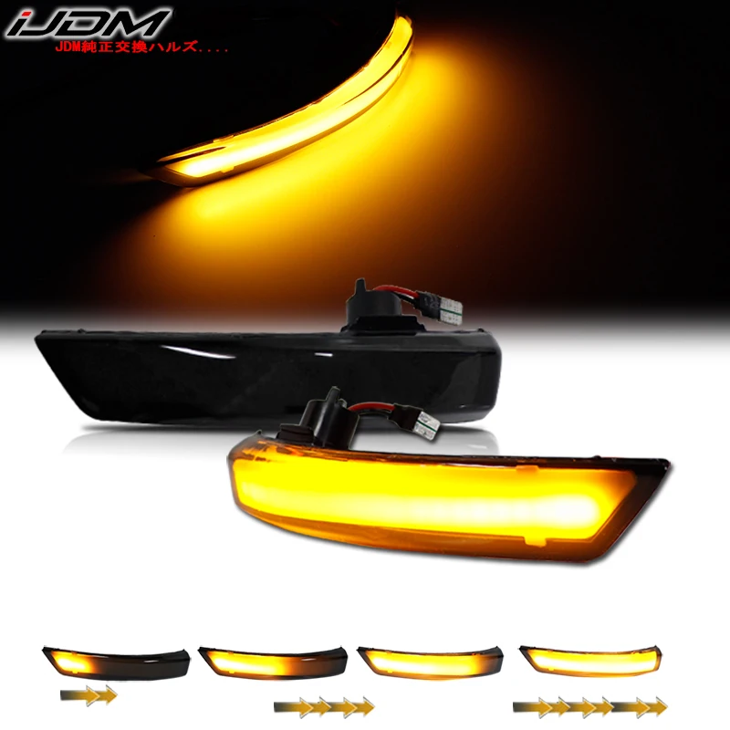 Dynamic Turn Signal Light LED Side Rearview Mirror Sequential Indicator Blinker Lamp For Ford Focus 2 3 Mk2 Mk3 Mondeo Mk4 EU