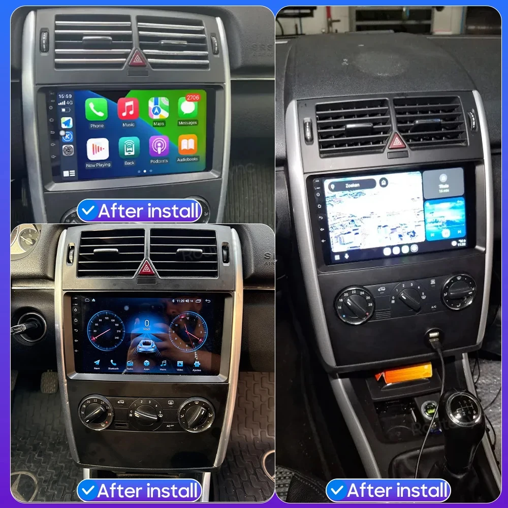 Car Radio For Mercedes Benz B200 A B Class W169 A160 A180 A200 A220 2009-2012 Android Auto Multimedia Carplay Navigation 2din BT