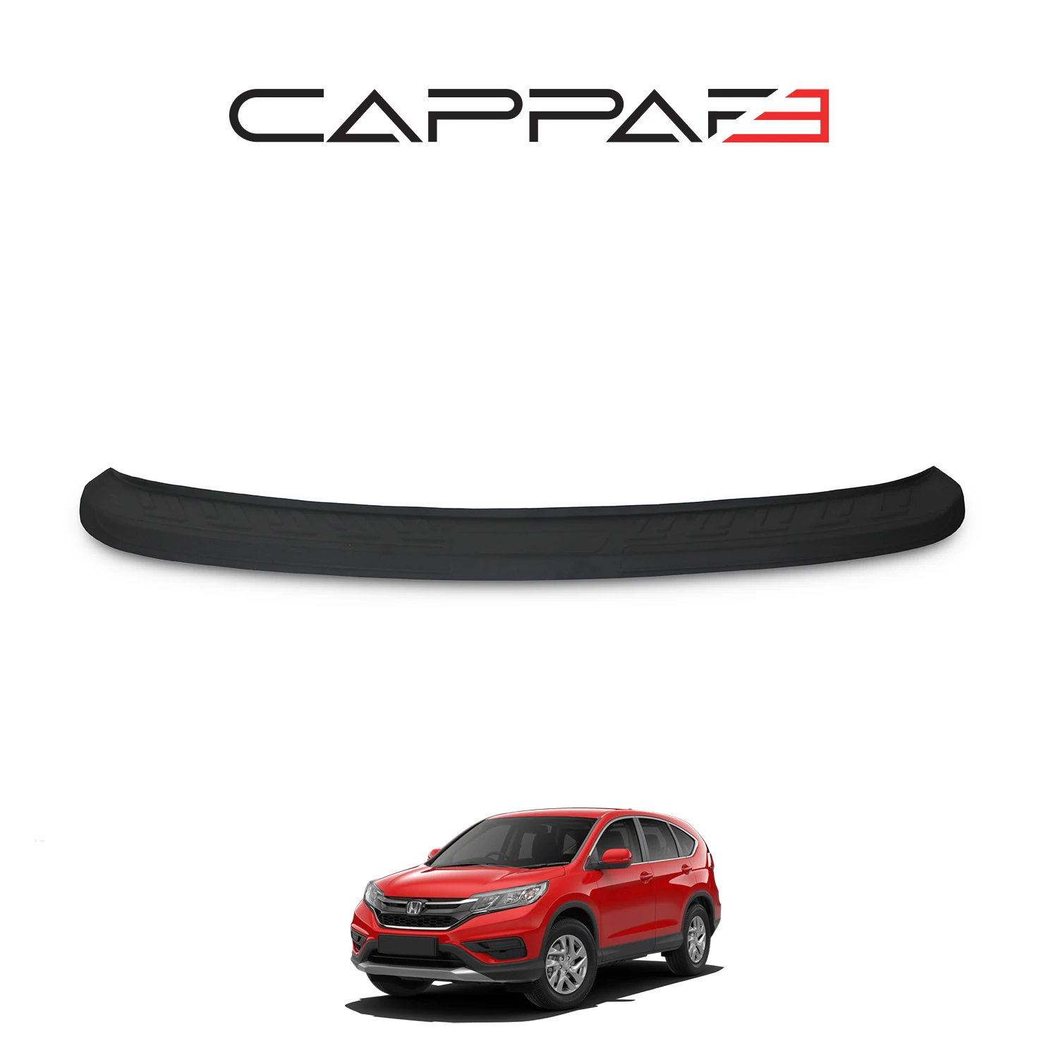 

For Honda CR-V 2013 To 2018 Compatible Rear Bumper Sill Protection Glossy Black -- Diffuser Spoiler Front Lip Hood Tail Light