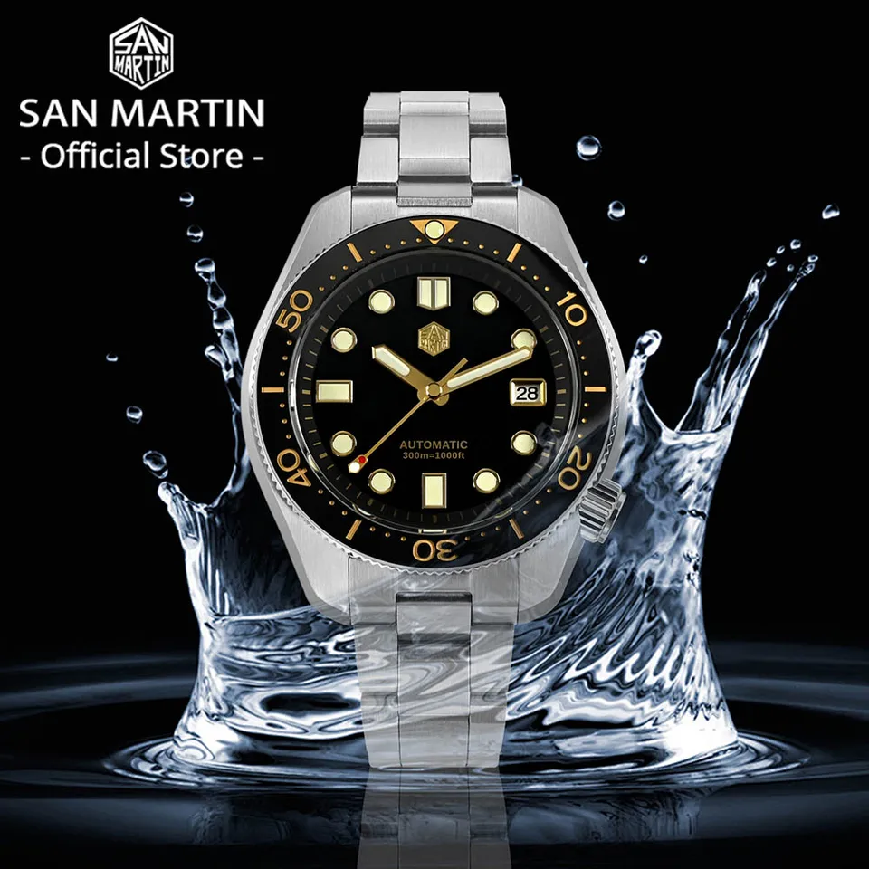 サン マーティン 44mm メンズ ダイバー ウォッチ ヴィンテージ MM300