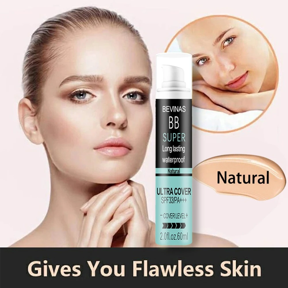Fondotinta opaco ad alta copertura da 10/20/30/60 ml, trucco viso a lunga durata, controllato dall'olio, impermeabile, correttore snellente