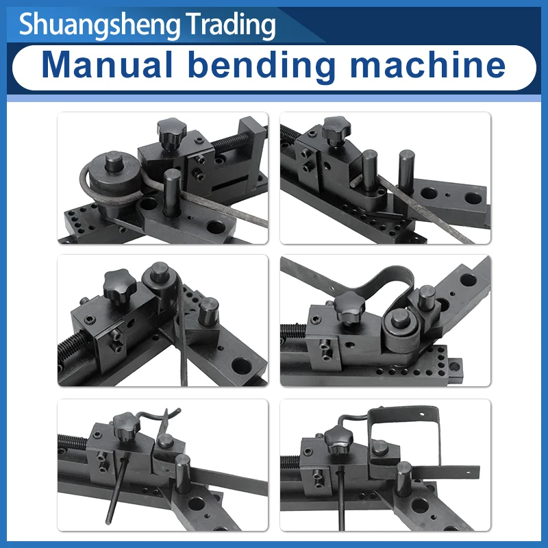 Manual Bending Machine Gardening Bending Tool Home DIY Bending Tool Round Bar Steel Bar Universal Bending Machine