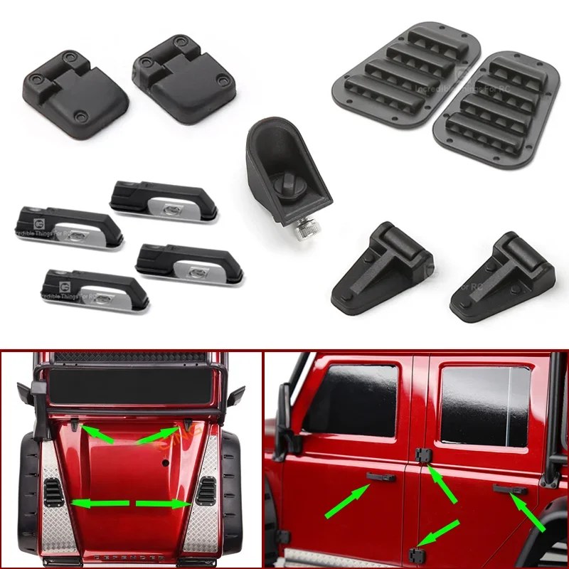 Couvercle en caoutchouc pour poignée de porte de voiture RC 1/10, pièce de charnière, port d'admission d'air de carburant précieux, pour Inoler Traxxas TRtage Defender BlearCO