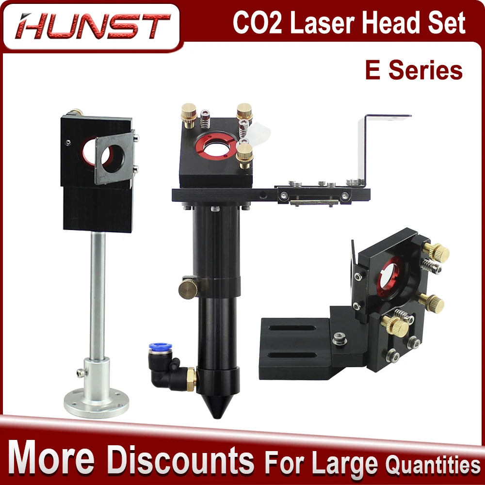 

Hunst CO2 Laser Head Set E Series With Lens Diameter 20mm FL50.8 & 63.5 & 101.6 Mirror 25mm for Laser Engraving Cutting Machine