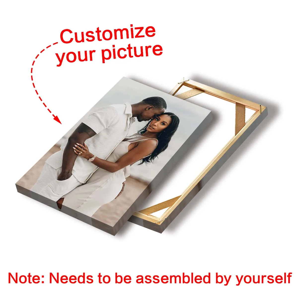 Custom Print Canvas Painting From Your Photos Wedding Birthday Poster Wall Art Decoration Pets Family Landscape Picture Decor