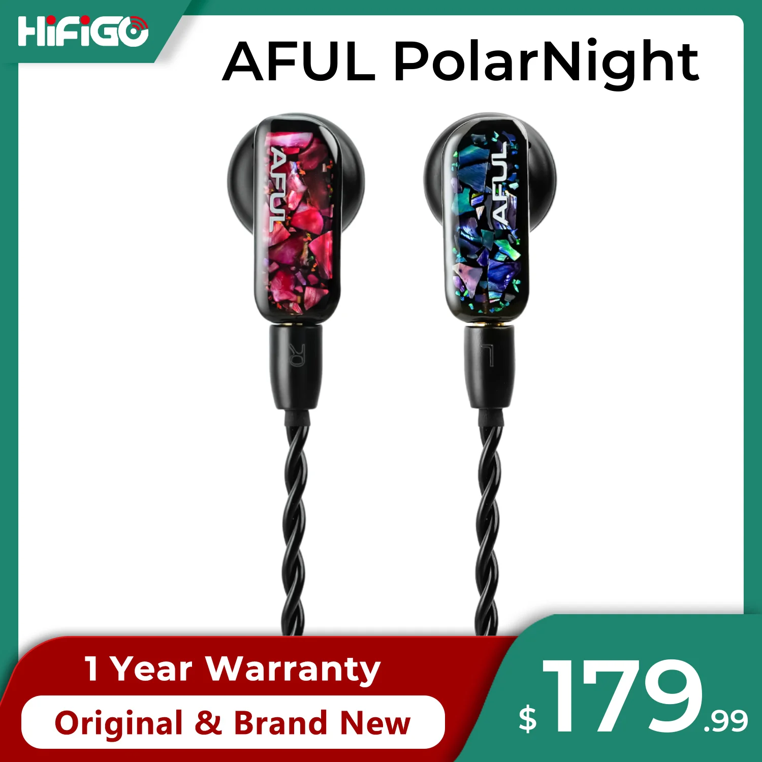 

AFUL PolarNight Акустические наушники с плоской головкой и открытой спиной 15,4 мм с динамическим драйвером Hi-Fi наушники с плоской головкой со съемным кабелем MMCX