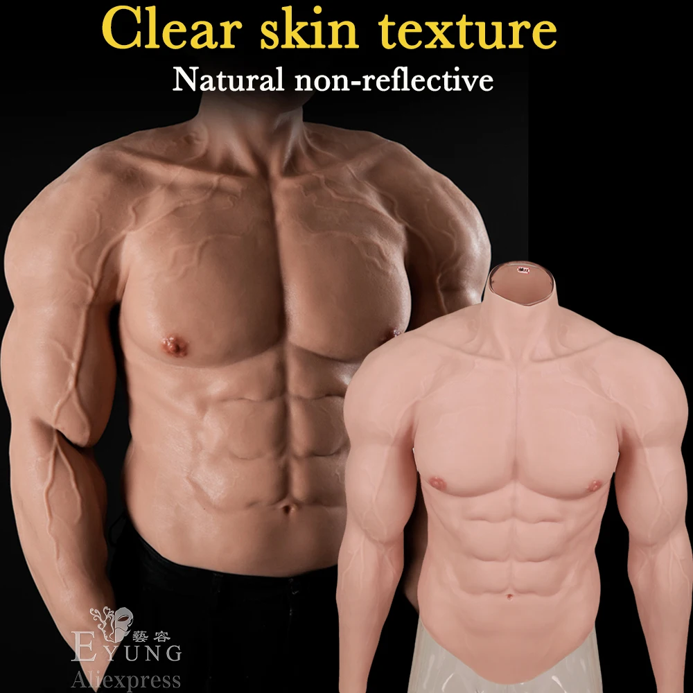 

EYUNG Cosplay Silicone Muscle Suit Fake Muscle Cosplay Chest Upgrade Stronger For Cosplay Man Crossdresser Trans Drag Queen