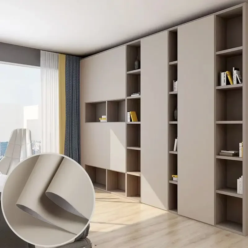 Huidgevoel dik waterdicht PVC zelfklevend behang Muebles meubelrenovatie oliebestendig keukenkasten kaststickers - afbeelding 2