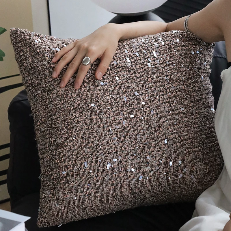 高級感のある光沢クッションカバー 45x45cm キラキラ輝 - Pillow Cover 20X20 のレビューと価格