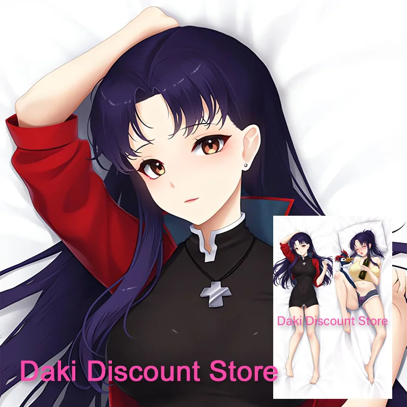 Dakimakura Misato Katsuragi EVA Anime Double Sided Print Life Size Body Pillow Cover Pillowcase Christmas Decoration