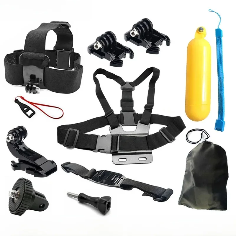 Zestaw akcesoriów do Gopro Hero 12 11 10 9 Black 8 7 6 5 4 Yi 4K SJ4000 EKEN H9 AKASO DBPOWER Pasek do statywu Go pro 9 Camera — zdjęcie 2