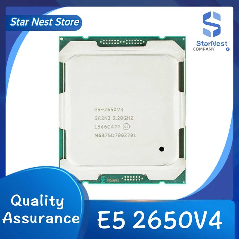 

Процессор Xeon E5 2650 V4 2650V4 SR2N3 2,2 ГГц 12-ядерный 24-поточный процессор LGA 2011-3