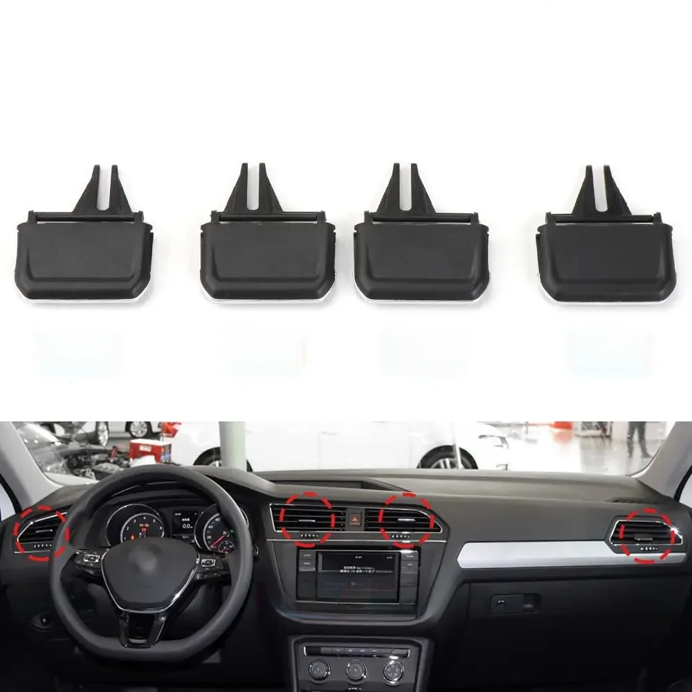 Curseur de clip de calandre de climatisation avant de voiture, adapté pour Volkswagen Tiguan 2017-2021