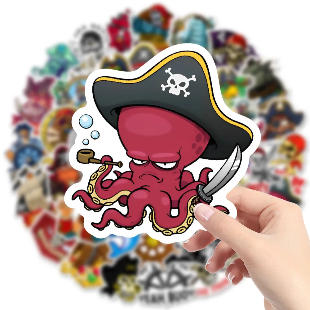 

10/30/50PCS Cartoon Pirate Stickers Graffiti Decals Classic Toy For Kids Gift DIY Laptop Phone Fridge Notebook Car Cool Sticker