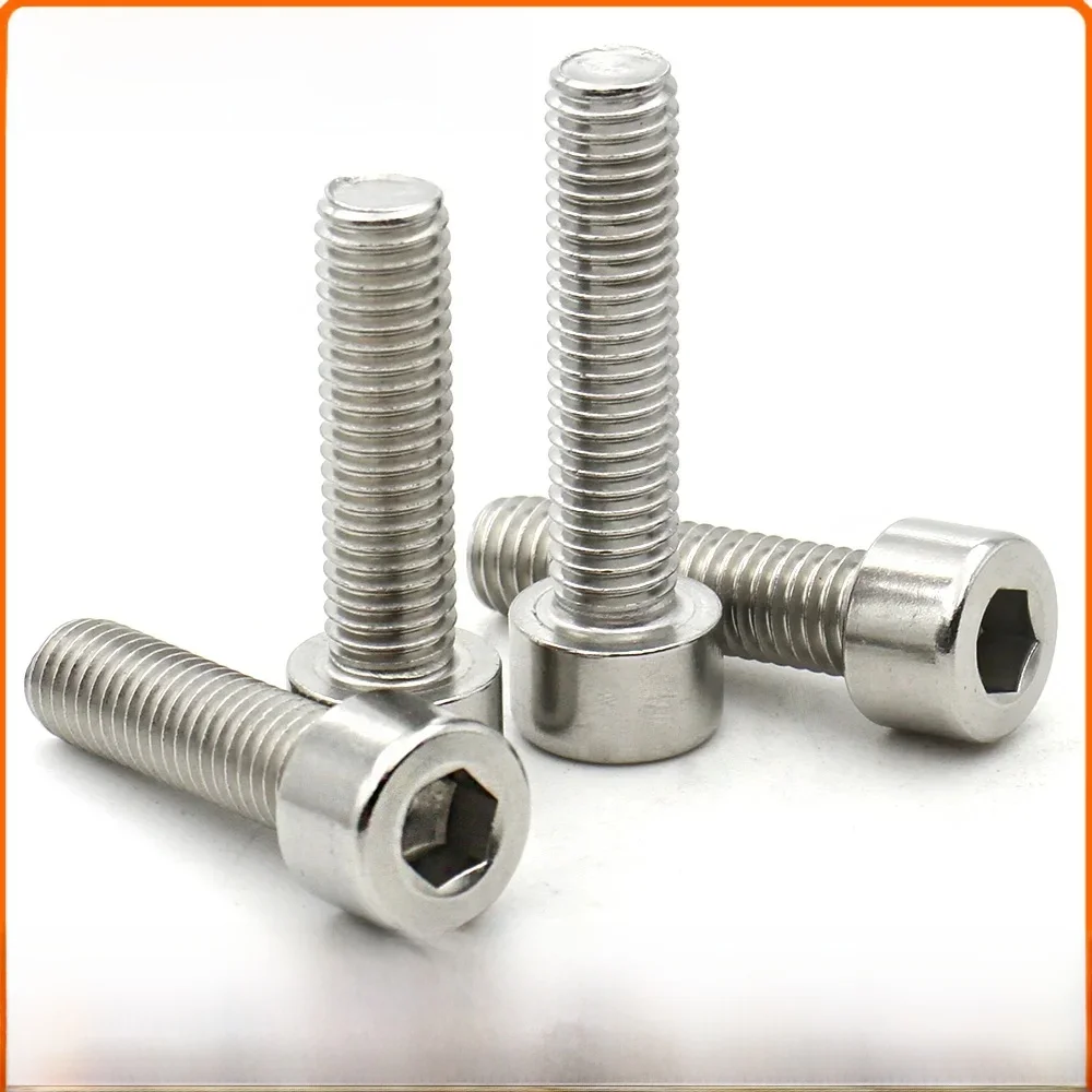 5-100 stks M1.6 M2 M3 M4 M5 M6 M8 Geen Gekartelde 304 A2-70 Rvs Hexagon Hex Socket cilinderdop Schroef Bolt DIN912 - afbeelding 2