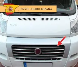 Fiat Ducato Grill Lijsten | 2006-2014, Lijst, Chroom, Roestvrij Staal, Trim, Chroom, Voorkant, Kalender, Voorkant, Accessoire, Auto, Latten, Accessoires, Hoge Kwaliteit, Gepolijst