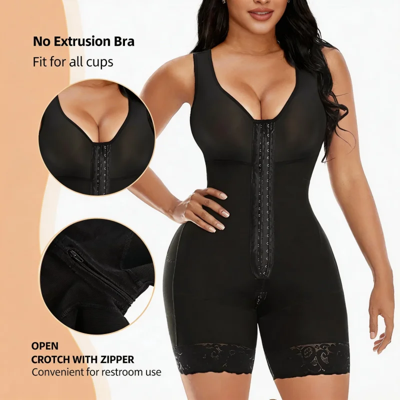 플러스 사이즈 여성용 풀 바디 쉐이퍼 바디수트, 앞면 - Shapewear Bodysuit Firm 리뷰 및 가격