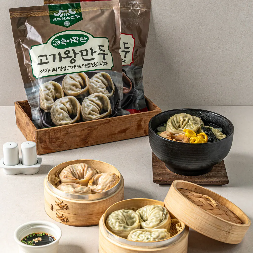 【1 1】 Juju Hanok Mandu King dumplings set (1.05kg of meat King dumplings + 1.05KG of kimchi King dumplings)