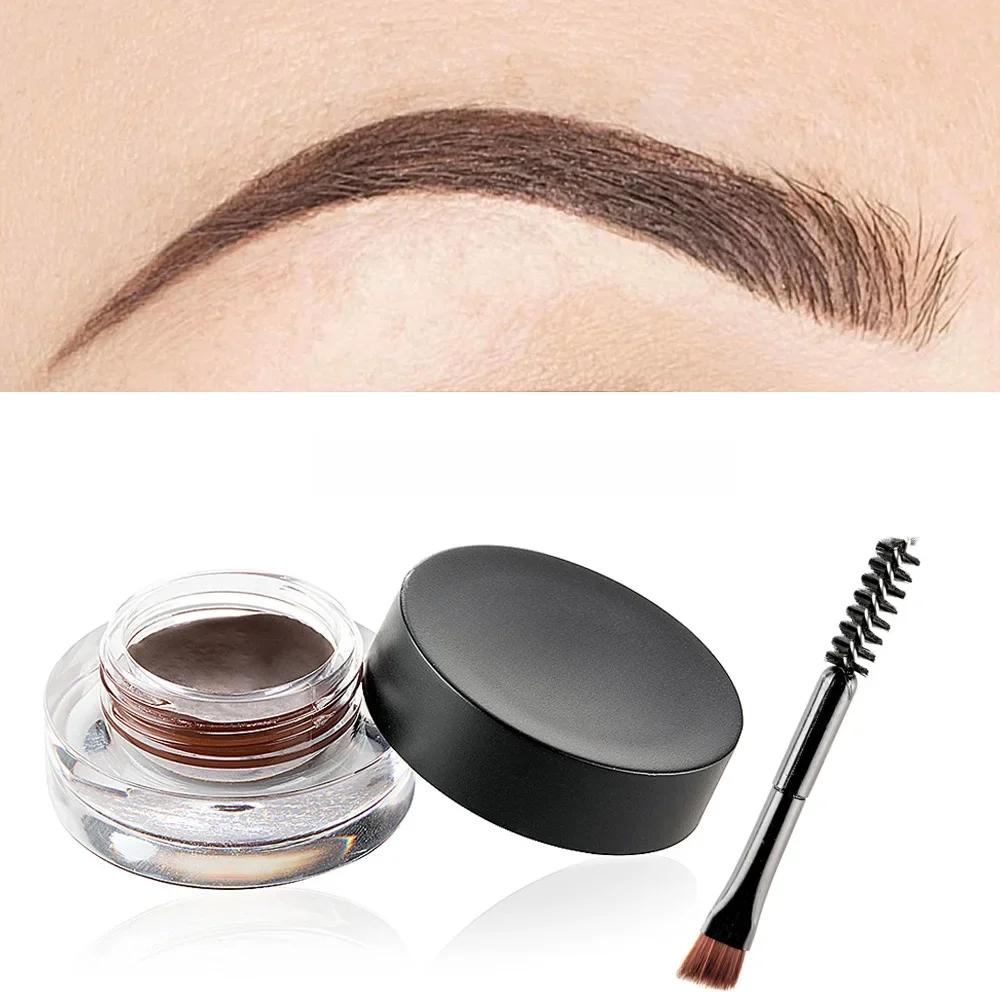 HANDAIYAN 12-kolorowy wodoodporny krem do brwi profesjonalny eyeliner żel do brwi wysoki odcień brwi czarne narzędzia do makijażu brwi — zdjęcie 2