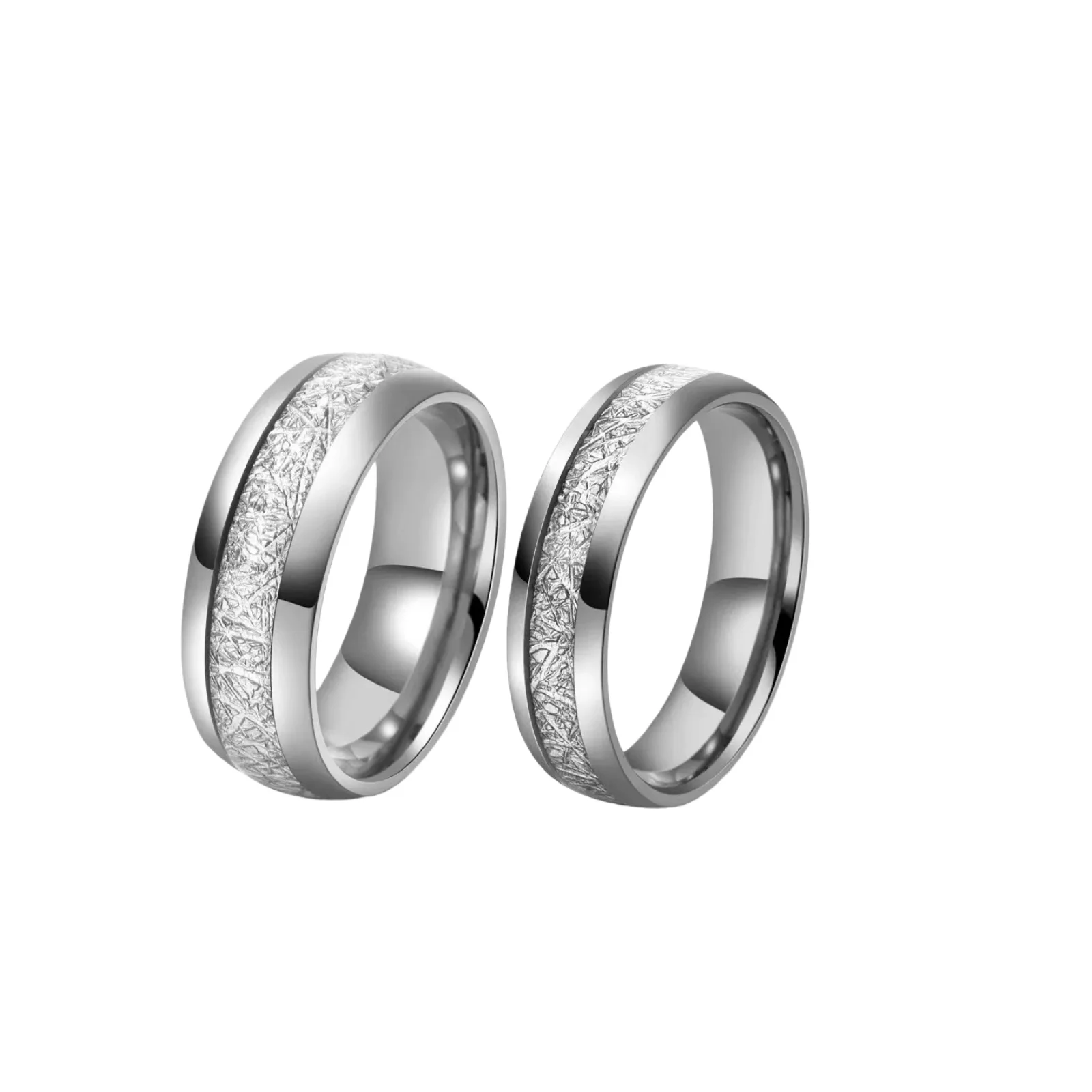 Chamica Custom Engraved Couple Rings Personalized Matching Bands His Hers Promise Wedding Rings Gift Dropshipping