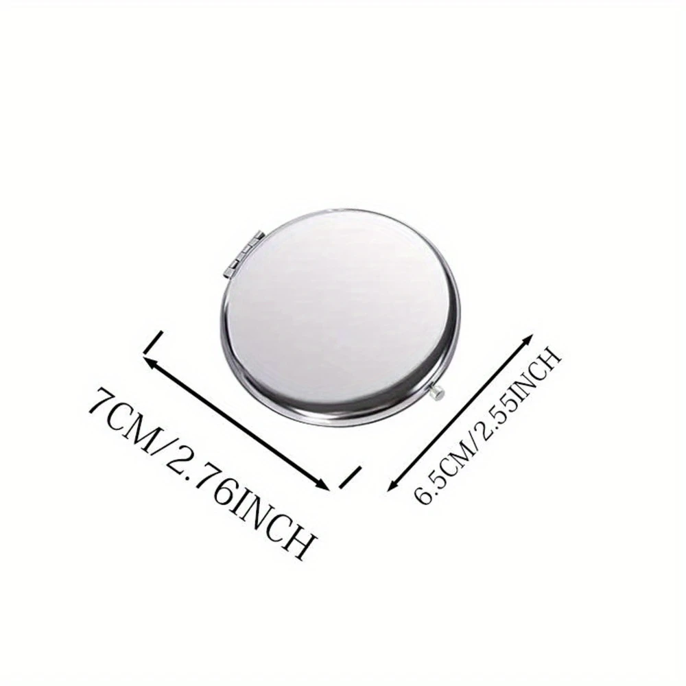 Custom Engraved Wallet Compact Makeup Mirror, Portable Travel Essential, for Bridesmaids, Sister, Girlfriend & Female Teachers