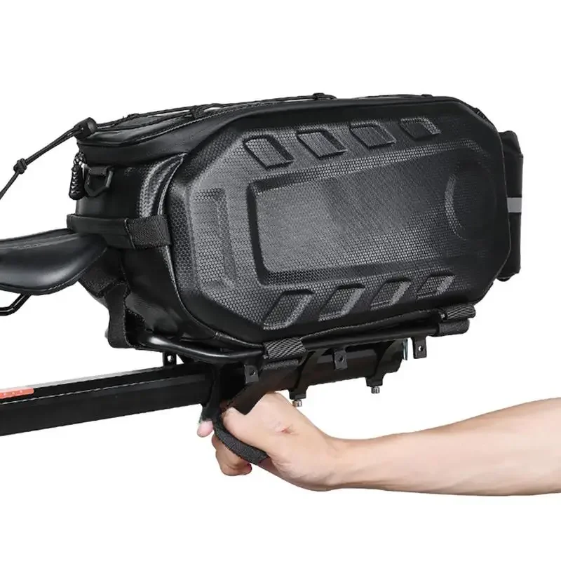 AliExpress NONE Hard Shell Road Bike Rear Seat Bag Waterproof Pannier Bag MTB Bike Rack Trunk Cargo Bag Cycling Storage Organizer Bike Accessory