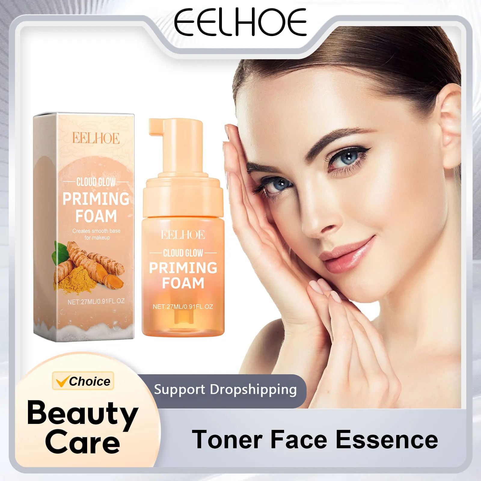 

EELHOE Toner Face Essence Moisturizing Face Primer Base Makeup Oil Control Invisible Pores Smoothing Face Serum Foam Toner Water