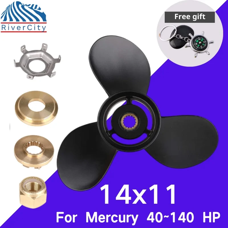 

Boat Propeller 14x11 For Mercury 90hp 100hp 115hp 125hp Outboard Screw Boat Motor Aluminum Alloy Propeller 3 Blade 15 Spline