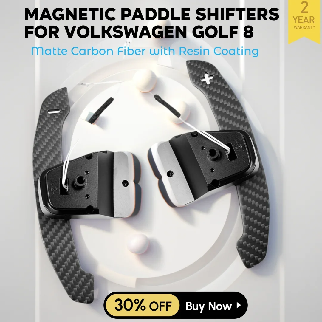 

TDD Matte Carbon Fiber Magnetic Paddle Shifters with Resin Coating For Volkswagen Golf 8 MK8 GTI Golf R Polo