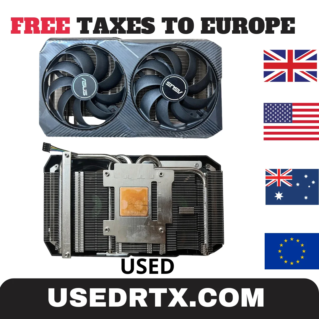 

USED 2024 For ASUS RTX 3060 Ti DUAL MINI Video Card Hatsink RTX3060Ti Replacement Graphics Card GPU Heat Sink