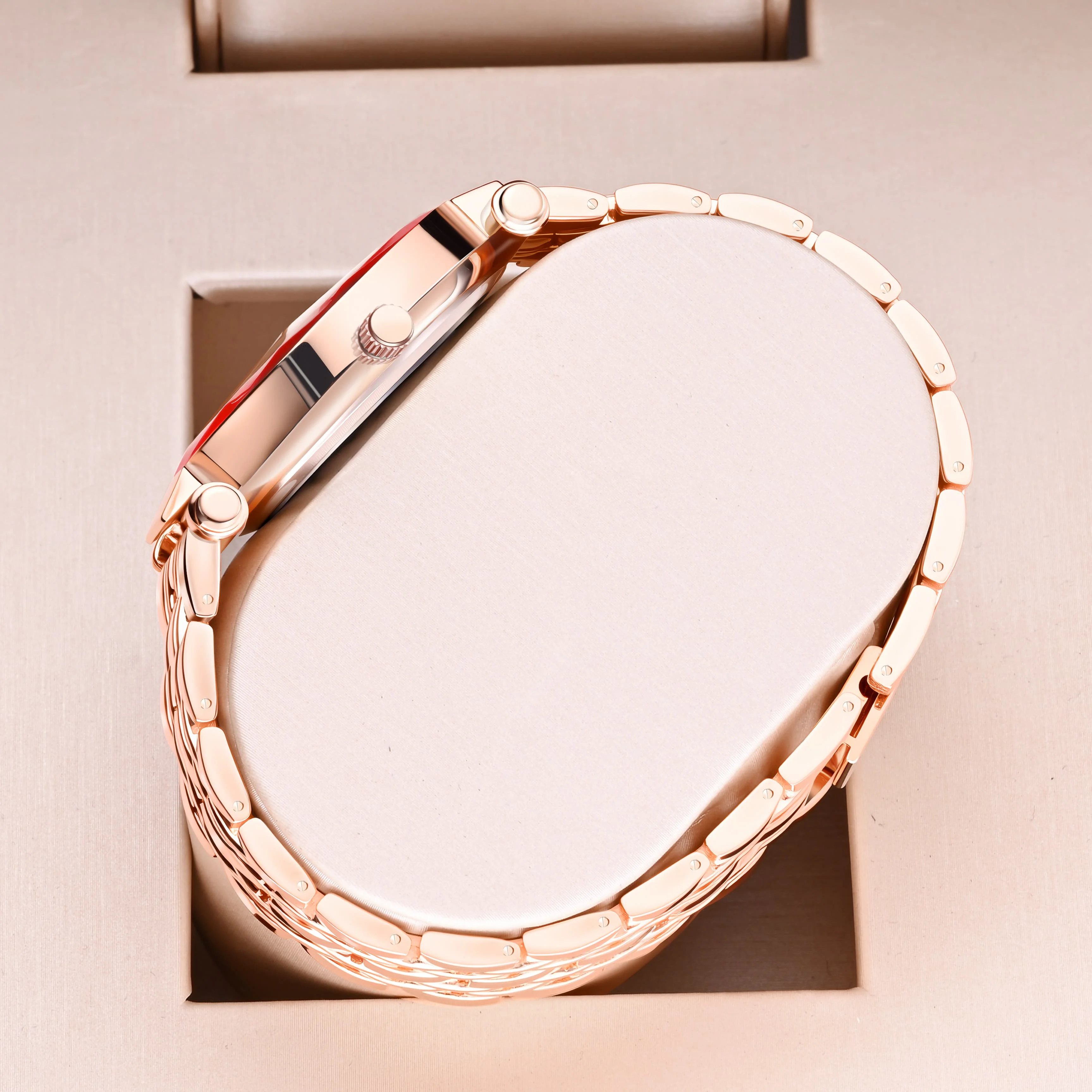 YaLaLuSi Brand 1-Piece Women's Fashion Rhinestone Rose Gold Quartz Wristwatch Work | Everyday | Trendy | Women's Gift