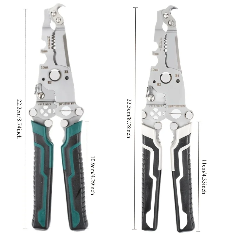 1pc/2pcs Multi-Functional Folding Wire Stripper Pliers, Durable Steel, Precision Stripping, Quench Hot, for Electricians, Essent