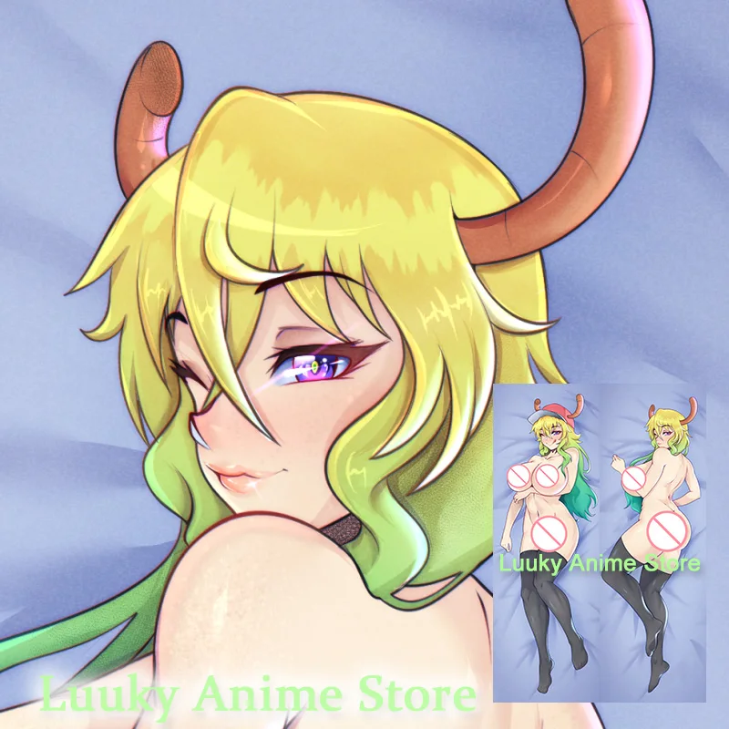 Imagem -02 - Dakimakura em Tamanho Real Capa de Travesseiro do Corpo Anime Empregada do Dragão da Senhorita Kobayashi Impressão Dupla Face