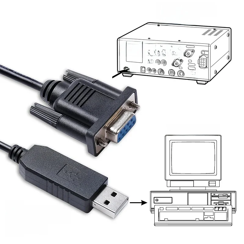 Prolific PL2303 Kabel USB do programowania radia dla Kenwood TS-2000 TS-480HX TS-480SAT TS-590S TS-590SG FT-450D IC-7000 ST-9F — zdjęcie produktu 6