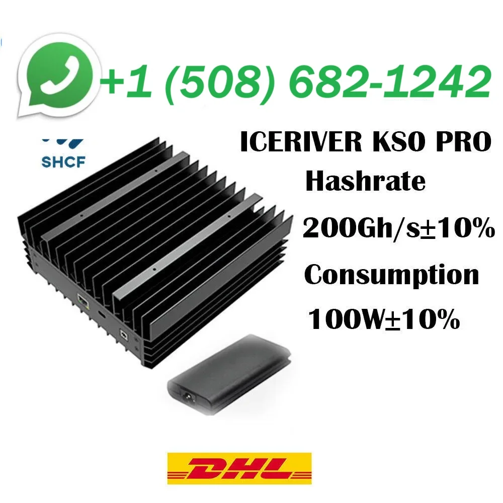 

Promo offer buy 5 get 3 free New IceRiver KS0 Ultra 400G 100W Kaspa KAS Asic Miner with Original PSU