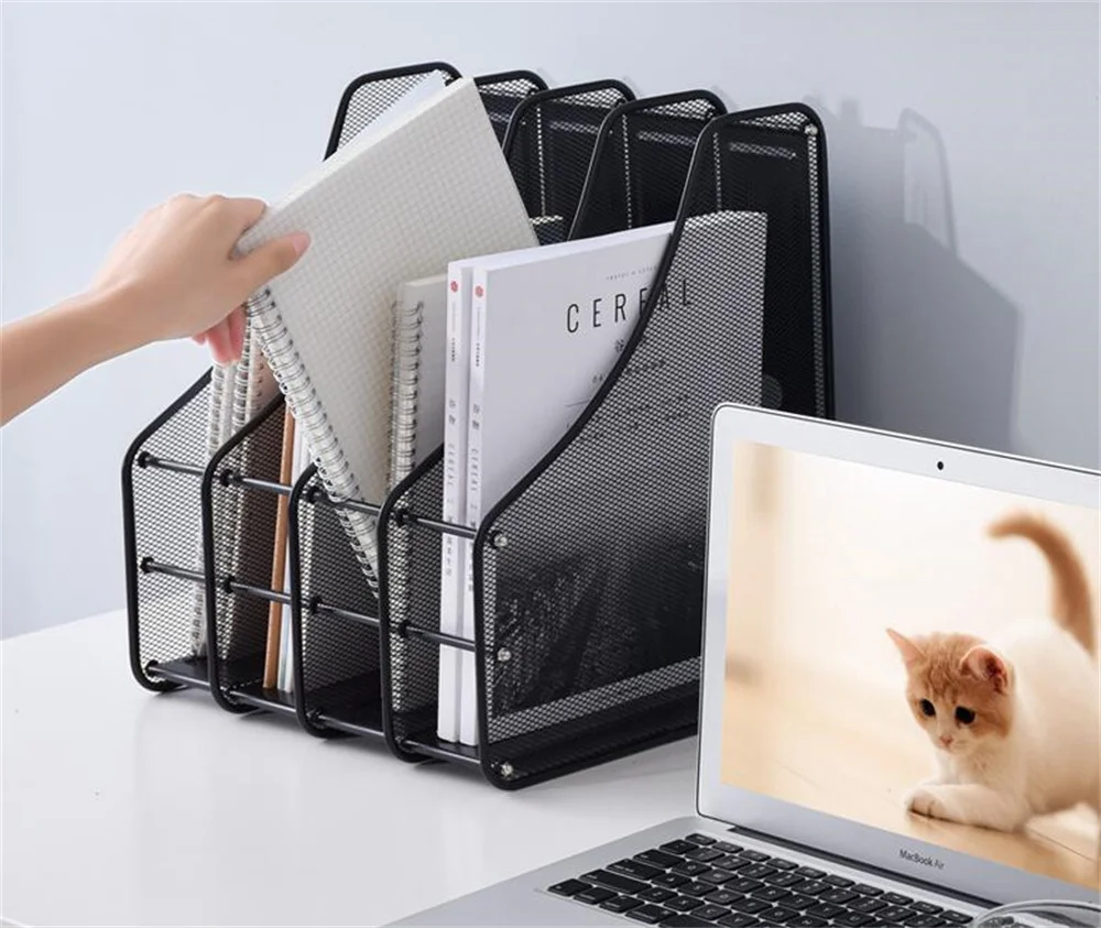Organizador de papel A4 para oficina, bandeja organizadora de documentos, archivos de documentos estante para, carta, libro, folleto, estante libro