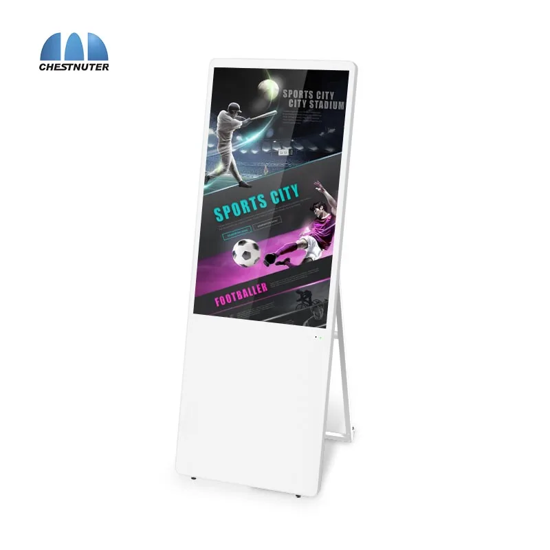 43 Inch Draagbare Digitale Poster Lcd Android Smart Indoor Reclame Speler Scherm Scherm Bord Digitale Bewegwijzering En Displays