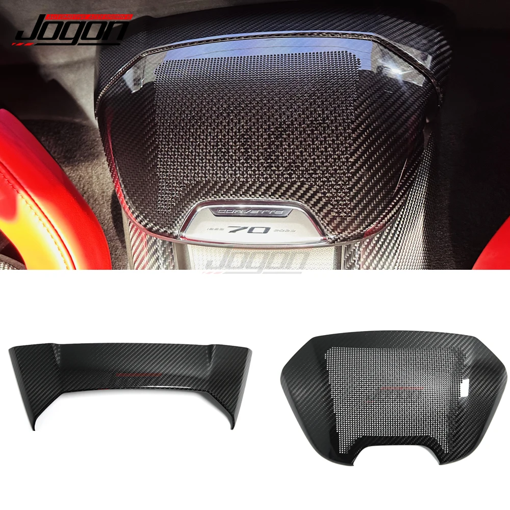 

For GMSV For Chevrolet Chevy C8 Corvette Convertible Coupe Z51 Z06 2020+ Rear Speaker Covers Upper Panel Trim Real Carbon Fiber