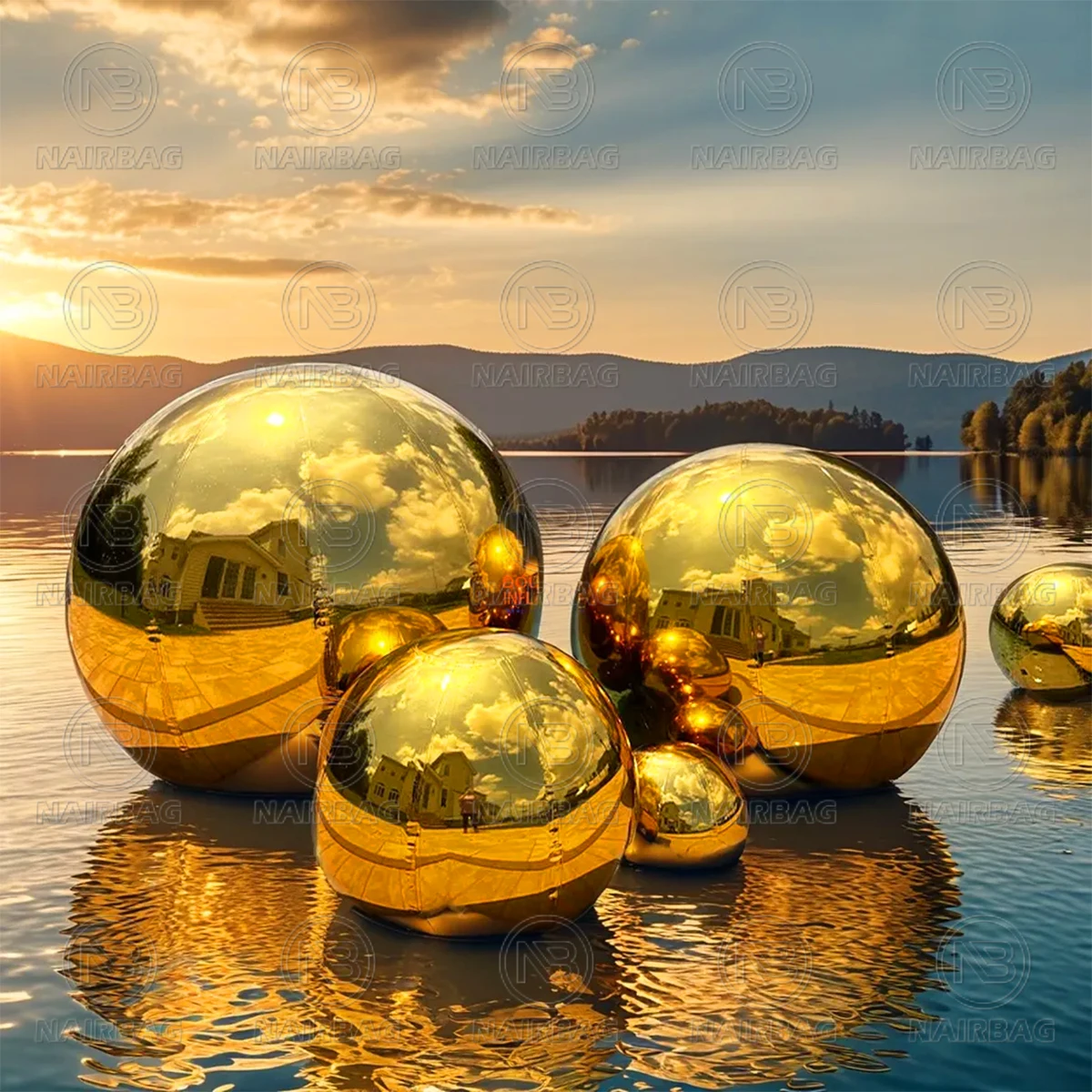 

Shiny Inflatable Chrome Mirror Balloon Wedding Event Party Festival Decoration Metallic Inflatable Mirror Balls Spheres for Sale