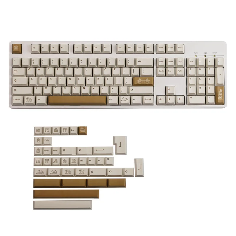 

Клавиши GMK для механической клавиатуры GH60 GK61 GK64, 140 клавиш, вишневый профиль PBT, сублимационная механическая клавиатура