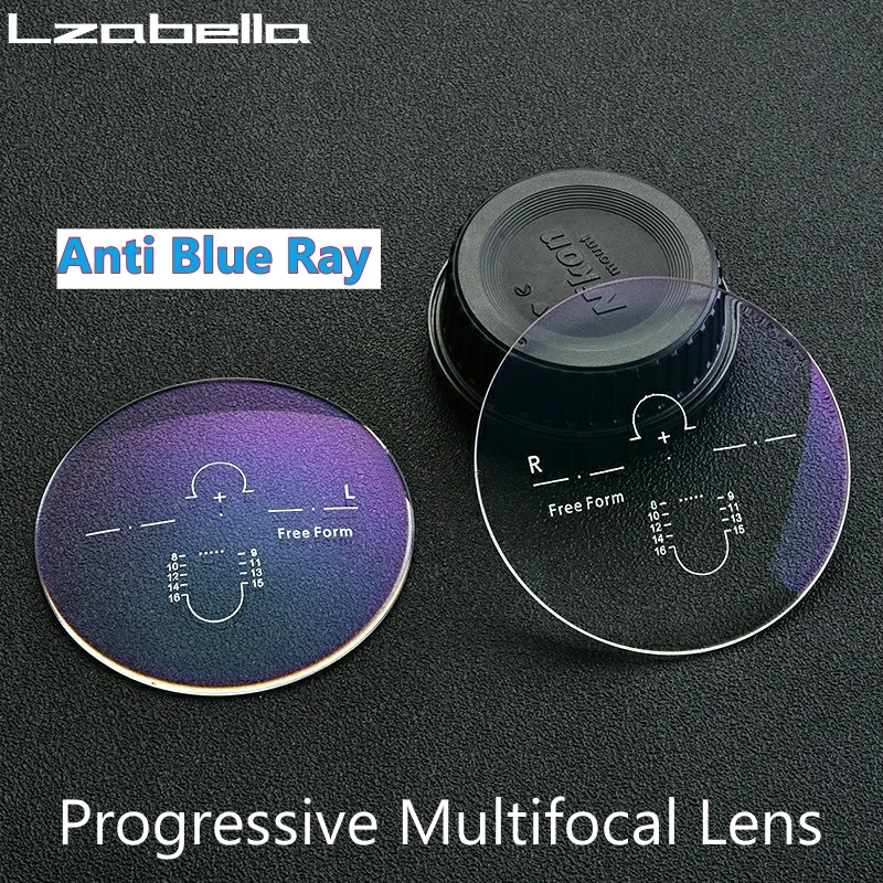 

1.56/1.61/1.67/1.74 Anti Blue Ray Progressive Multifocal Computer Lens Anti-Reflection Multifunctional Prescription Lens 1 pair