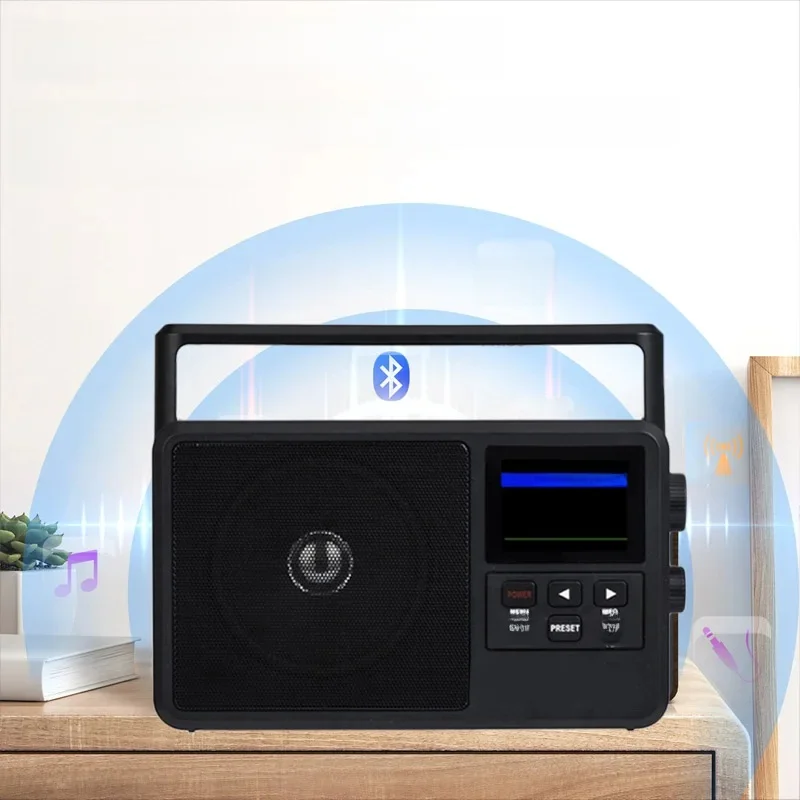 Radio Internet Portable, meilleure réception FM DAB + Radios, haut-parleur Bluetooth sans fil avec écran LCD, Support réveil, minuterie de sommeil